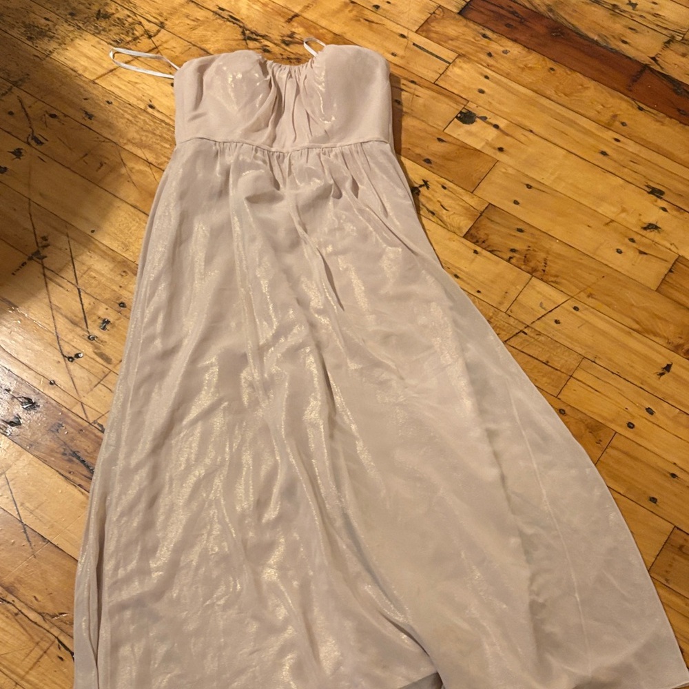 Elegant Cream Strapless Dress